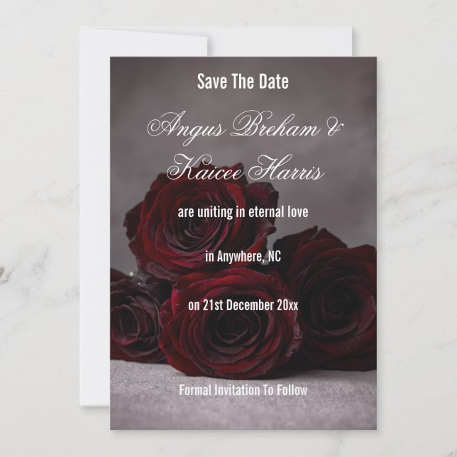 Gothic Save the Date Invitatio  Invitation (Front)
