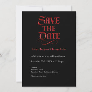 Gothic Save the Date – Till Death Do Us Part Invitation