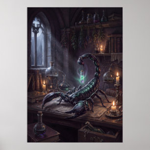 Gothic Scorpion Dark Alchemy Art Print