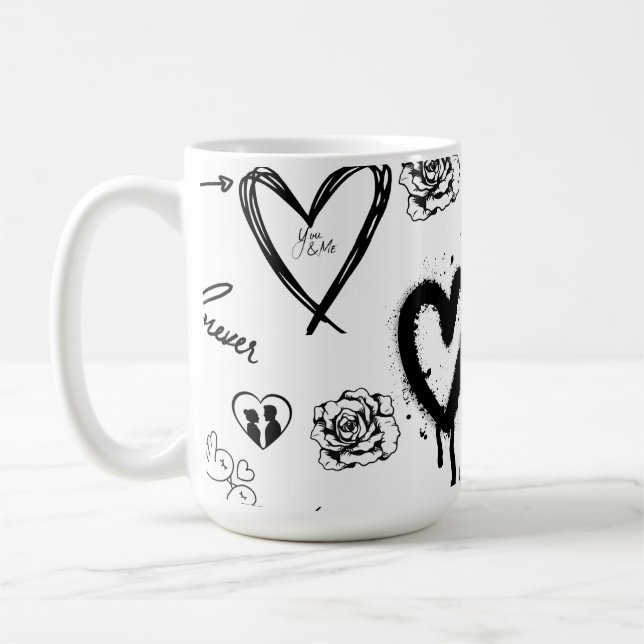 Gothic Seamless Pattern Coffee Mug (Left)