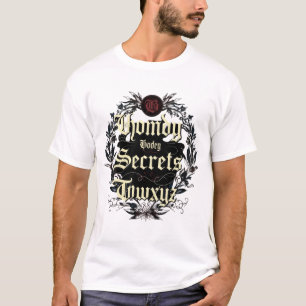 Gothic Secrets - Dark Victorian Typography Design T-Shirt