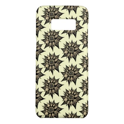 Gothic Sepia Toned Spiked Abstract Flower Pattern Case-Mate Samsung Galaxy S8 Case