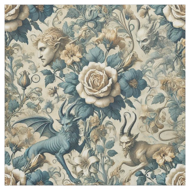 Gothic Serenade – Gothic Victorian Statement Tile Fabric (Swatch)