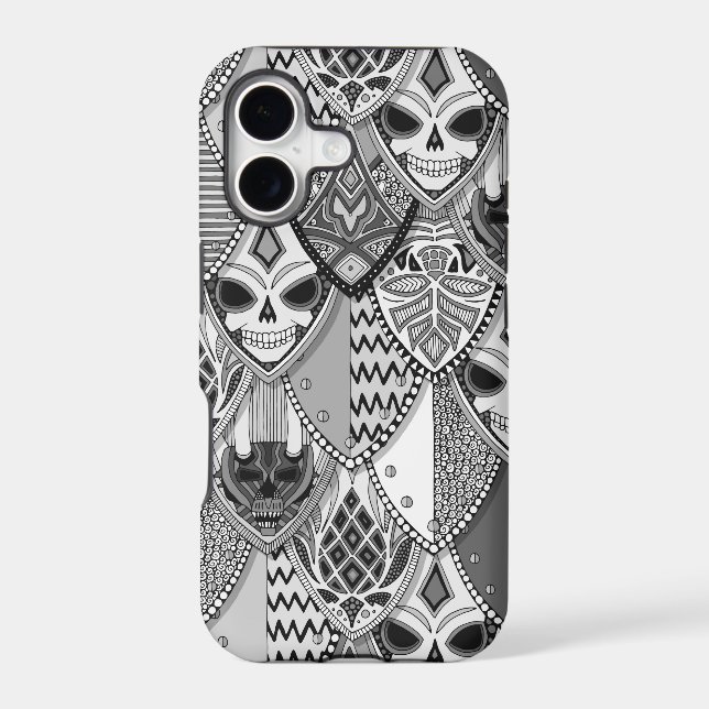 gothic shields bw iphone case (Back)