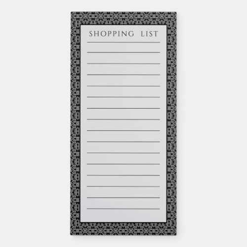 GOTHIC Shopping List Magnetic Notepad  Lines