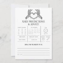 Gothic Skeleton Baby Predictions Advice Game Note Card