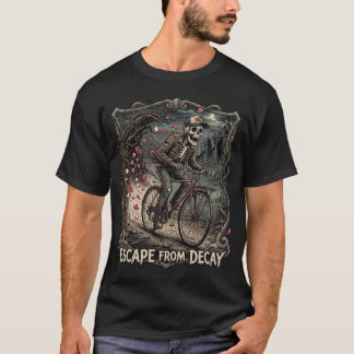 Gothic Skeleton Bicycle Macabre T-Shirt