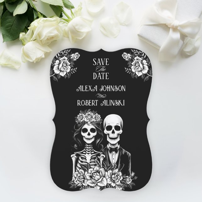 Gothic skeleton couple All in One Wedding  Save The Date (Creator Uploaded)