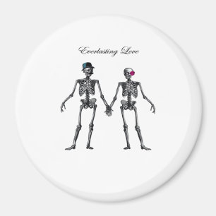 Gothic Skeleton Couple (White) Classic Magnet