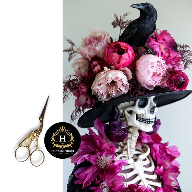 Gothic Skeleton Floral Skull Raven Decoupage  Tissue Paper (Creator Uploaded)