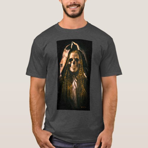 Gothic Skeleton Ghost T_shirt
