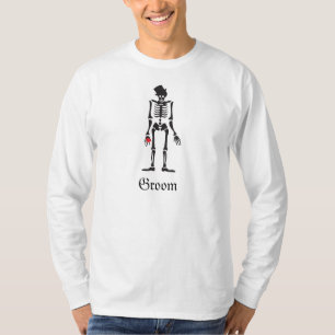 Gothic Skeleton Groom Wedding Favor Shirt