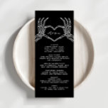Gothic Skeleton Hands Halloween Wedding Menu<br><div class="desc">This is a gothic wedding menu featuring an edgy font pairing and skeleton hands. Edit all wording and all colors on this wedding menu template. // For matching items, please visit the "CORDELIA" collection in the Sincerely By Nicole Zazzle store. * If you like this design but don't see it...</div>