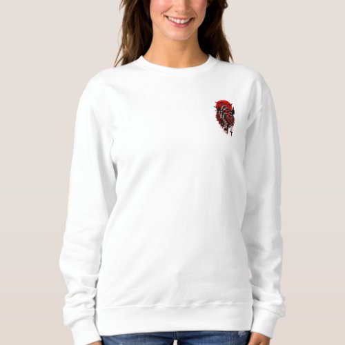 Gothic Skeleton Hands Red Roses Halloween Horror D Sweatshirt