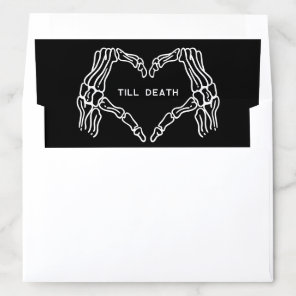 Gothic Skeleton Heart Hands Envelope Liner