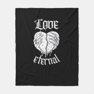Gothic Skeleton Heart Valentine Classic Design Fleece Blanket