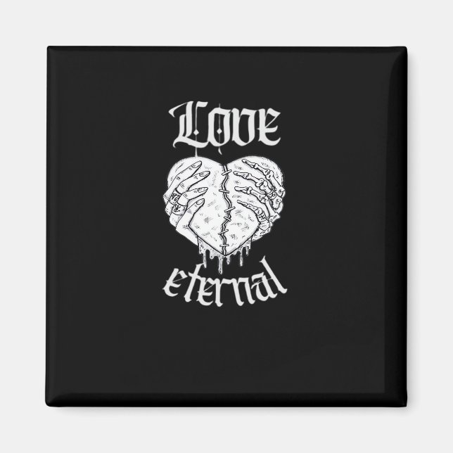 Gothic Skeleton Heart Valentine Classic Design Magnet (Front)