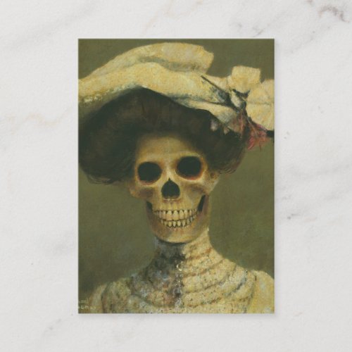 Gothic Skeleton Lady ACEO Business Card