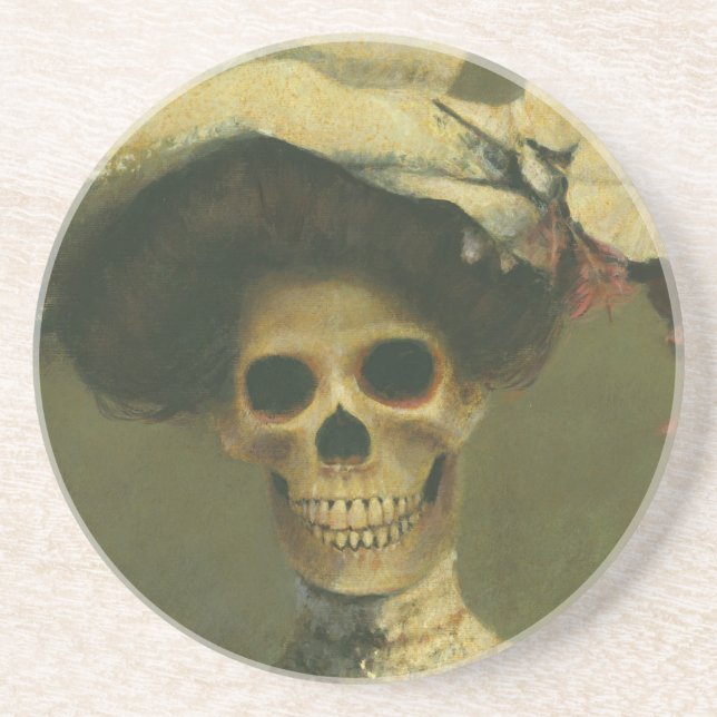Gothic Skeleton Lady Coaster (Front)