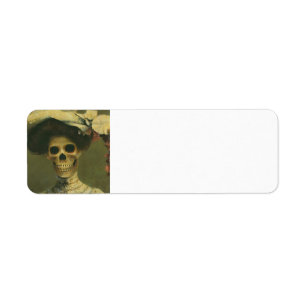 Gothic Skeleton Lady Lables Label