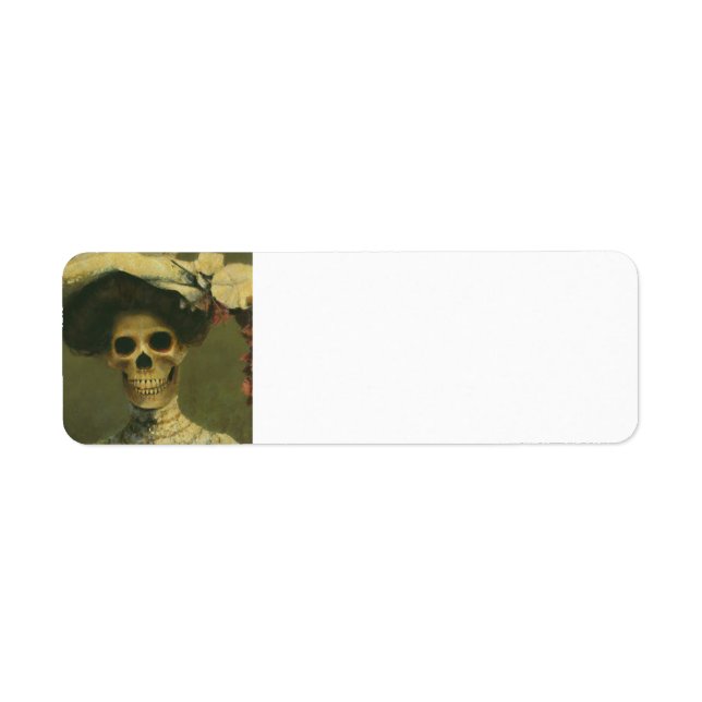 Gothic Skeleton Lady Lables Label (Front)