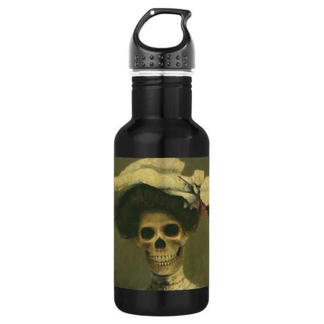 Gothic Skeleton Lady (large) Water Bottle (Front)
