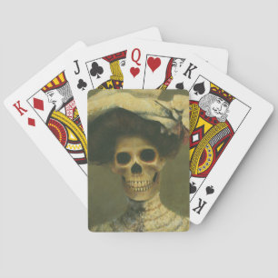 Gothic Skeleton Lady Playing Cards