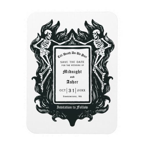 Gothic Skeleton Love Till Death Do Us Part  Magnet