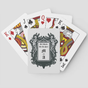 Gothic Skeleton Love Till Death Do Us Part Poker Cards