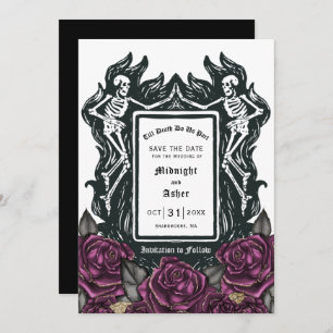 Gothic Skeleton Love Till Death Do Us Part Save The Date
