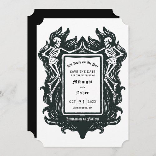 Gothic Skeleton Love Till Death Do Us Part  Save The Date