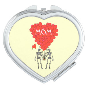 Gothic skeleton mothers day makeup mirror