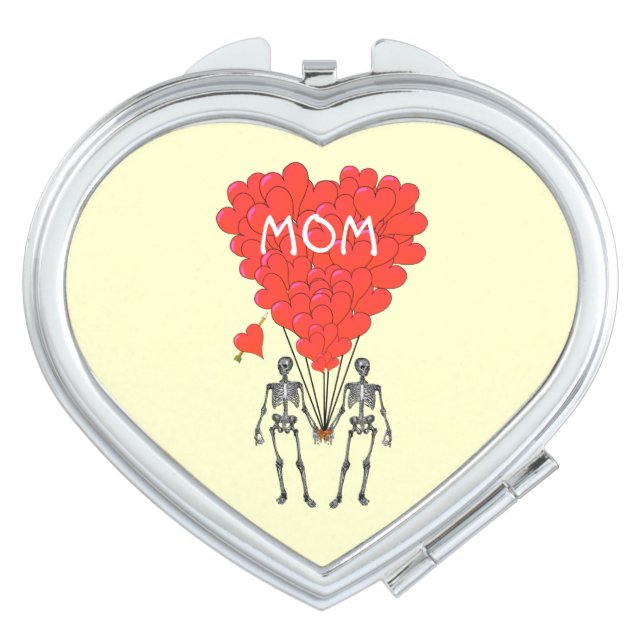 Gothic skeleton mothers day makeup mirror (Front)
