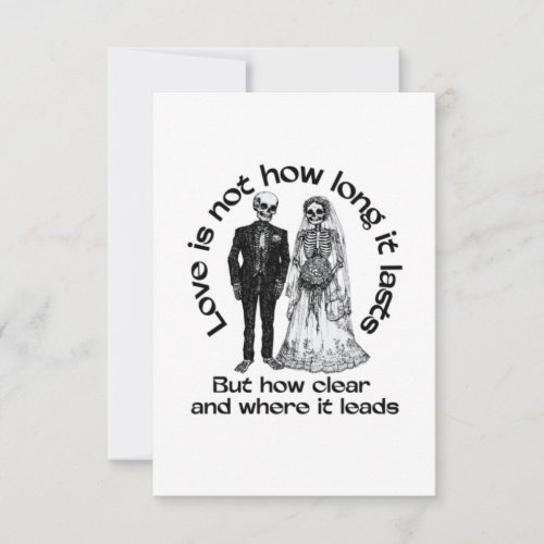 Gothic Skeleton RSVP Card - Til Death Love Quote