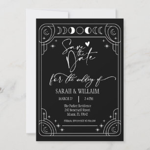 Gothic Skeleton Save the Date Invitation Dark Love