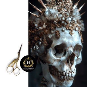 Gothic Skeleton Skull Decoupage Tissue Paper