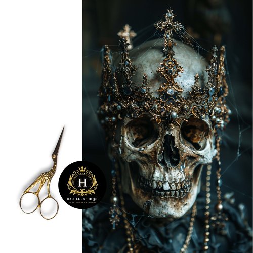 Gothic Skeleton Skull Decoupage  Tissue Paper