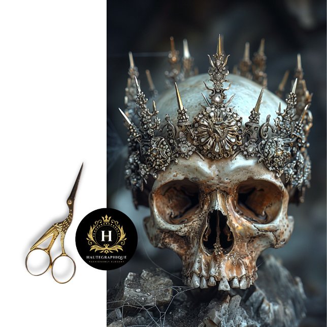 Gothic Skeleton Skull Decoupage  Tissue Paper (Creator Uploaded)