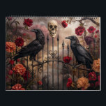 Gothic Skeleton Skull Fantasy 2025 Calendar<br><div class="desc">A gothic-themed wall calendar,  where darkness meets beauty in every month!</div>