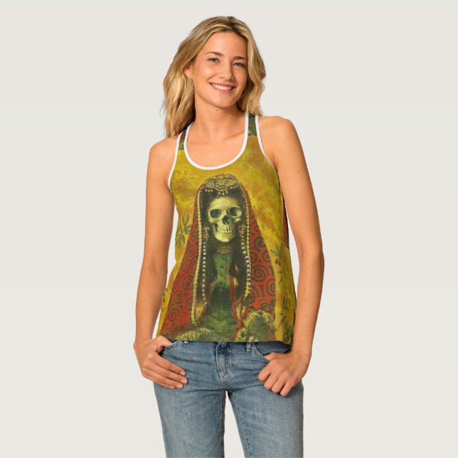 Gothic Skeleton Women's All Over Print Tank (Front Full)