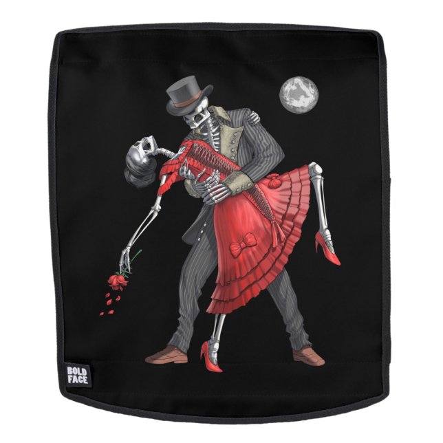 Gothic Skeletons Dancing Backpack (Removable Face)