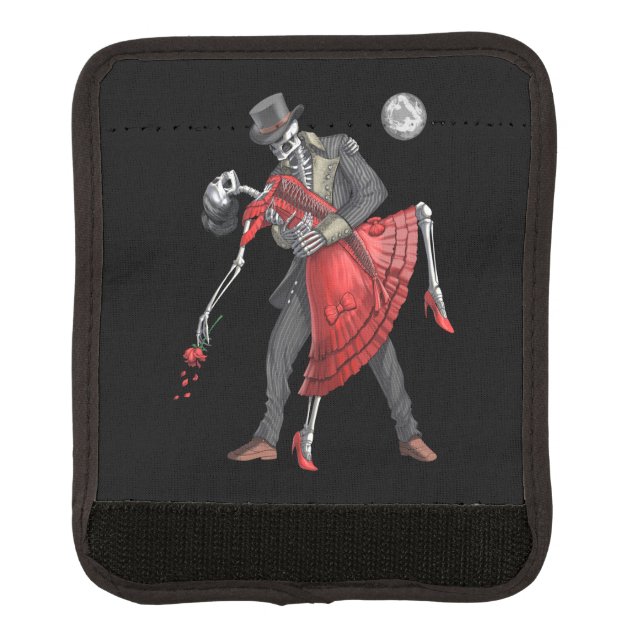 Gothic Skeletons Dancing Luggage Handle Wrap (Front)