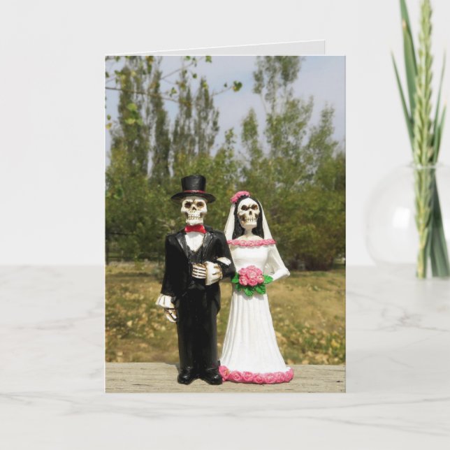 GOTHIC SKELETONS HAPPY ANNIVERSARY CARD (Front)