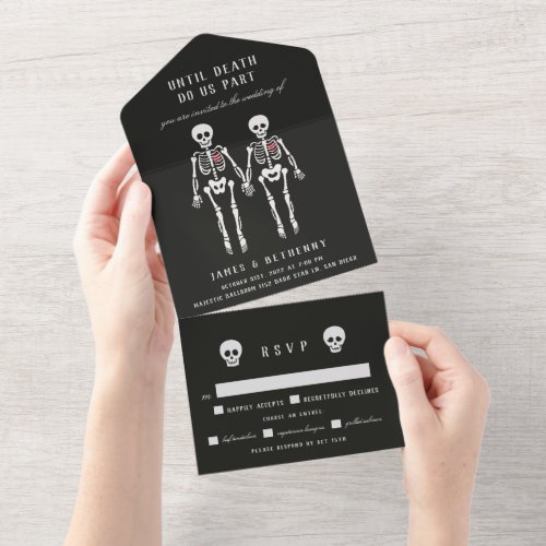 Gothic Skeletons Invitation
