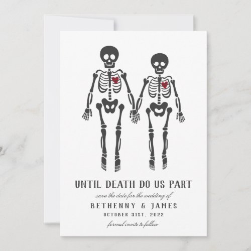 Gothic Skeletons Invitation