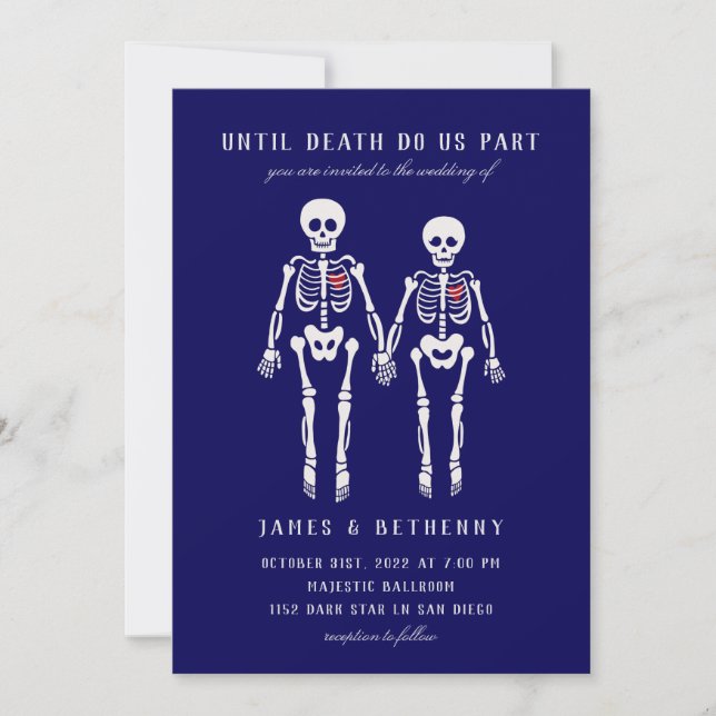 Gothic Skeletons Invitation (Front)