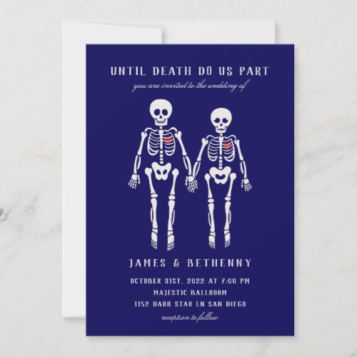 Gothic Skeletons Invitation