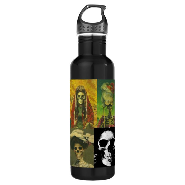 Gothic Skeletons Water Bottle (Front)