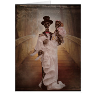 GOTHIC SKELETONS WEDDING CONGRATS GIANT GREETING CARD