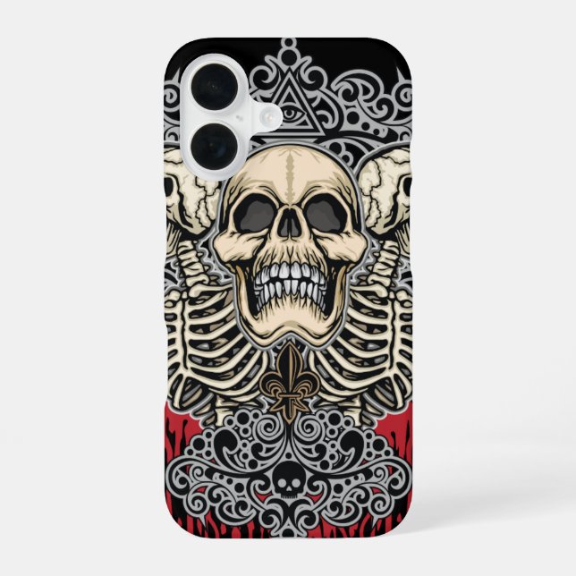 Gothic Skull & All-Seeing Eye  iPhone Case (Back)